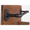 4 Bottle Rustic Farmhouse Wall Mounted Wine Rack with Glass Holder