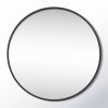 Round 42-inch Wall Mirror in Black - Living Room Bedroom Accent Bathroom Mirror
