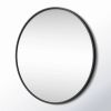 Round 42-inch Wall Mirror in Black - Living Room Bedroom Accent Bathroom Mirror