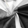 72"W x 84"H Black White Hexagonal Pattern Polyester Shower Curtain