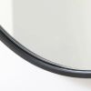 Round 39-inch Wall Mirror in Black - Living Room Bedroom Accent Bathroom Mirror