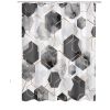 72"W x 72"H Abstract Gray Geometric Polyester Shower Curtain