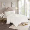 King 100-Percent Cotton Chenille Bedspread with Fringe Hem in Off-White