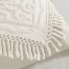 King 100-Percent Cotton Chenille Bedspread with Fringe Hem in Off-White