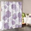 72"W x 78"H Abstract Lavender Geometric Polyester Shower Curtain
