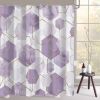 72"W x 78"H Abstract Lavender Geometric Polyester Shower Curtain