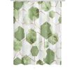 72"W x 72"H Abstract Green Geometric Polyester Shower Curtain