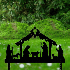 CIFbuy Waterproof Metal Nativity Projector Light Outdoor Wall Christmas Decoration Gift(TikTok, temu pick-up service)