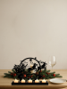 Vintage iron Reindeer Candle Holder for Christmas Table and Mantel Decor
