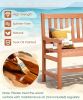 44 Inch 2-Seat Outdoor Loveseat Bench for Garden Patio Furniture