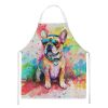 French Bulldog Hippie Dawg Apron Cooking Kitchen Server Baking Crafts Gardening for Adult Women Men, Unisex, Large, Multicolor