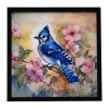 Blue Jay Framed Metal Print Bathroom, Kitchen, Office, Home Decor Wall Art Ready to Hang, Square, 8X8