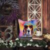 Basset Hound Hippie Dawg Throw Pillow Machine Washable, Indoor Outdoor Decorative Pillow for Couch, Bed or Patio, 14Hx14W