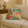 Indiana Peonies in Watercolor Throw Pillow Machine Washable, Indoor Outdoor Decorative Pillow for Couch, Bed or Patio, 18Hx18W