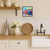 Hydrangeas in Watercolor Framed Metal Print Bathroom, Kitchen, Office, Home Decor Wall Art Ready to Hang, Square, 8X8