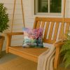 Michigan Apple Blossoms in Watercolor Throw Pillow Machine Washable, Indoor Outdoor Decorative Pillow for Couch, Bed or Patio, 14Hx14W