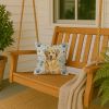 Lion Yellow Leonberger Coastal Sea Glass Throw Pillow Decorative Indoor Outdoor Accent Cushion for Couch, Bed or Patio, 14Hx14W