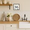 Blue Merle Pomeranian Coffee Bar Framed Metal Print Bathroom, Kitchen, Office, Home Decor Wall Art Ready to Hang, Square, 8X8