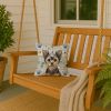 Black and Tan Yorkshire Terrier Coastal Sea Glass Throw Pillow Decorative Indoor Outdoor Accent Cushion for Couch, Bed or Patio, 14Hx14W