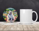 English Bulldog Spring Path Large Sandstone Coasters Pack of 4 Absorbent Round Coasters Decor Gifts for Men or Women, 4 in, Multicolor