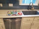 Christmas Ornaments Dish Drying Mat Absorbent Dish Drying Mat Pad for Kitchen Counter Dish Drainer Mat for Countertop, 14 x 21", Multicolor
