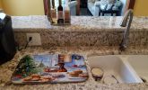 Dachshund Christmas Cookies Dish Drying Mat Absorbent Dish Drying Mat Pad for Kitchen Counter Dish Drainer Mat for Countertop, 14 x 21", Multicolor