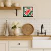 Alabama Camellia in Watercolor Framed Metal Print Bathroom, Kitchen, Office, Home Decor Wall Art Ready to Hang, Square, 8X8