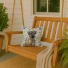 Brindle Mastiff Coastal Sea Glass Throw Pillow Decorative Indoor Outdoor Accent Cushion for Couch, Bed or Patio, 14Hx14W
