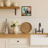 Elephant Framed Metal Print Bathroom, Kitchen, Office, Home Decor Wall Art Ready to Hang, Square, 8X8