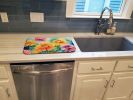 Chrysanthemums in Watercolor Dish Drying Mat Absorbent Dish Drying Mat Pad for Kitchen Counter Dish Drainer Mat for Countertop, 14 x 21", Multicolor