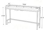 Console Table 70.9 Inch Narrow Sofa Accent Table behind Couch Living Room Decorative Furniture