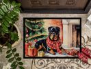 Rottweiler Cozy Christmas Doormat Front Door Mat Indoor Outdoor Rugs for Entryway, Non Slip Washable Low Pile, 24H X 36W