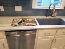 German Shepherd Christmas Cookies Dish Drying Mat Absorbent Dish Drying Mat Pad for Kitchen Counter Dish Drainer Mat for Countertop, 14 x 21"