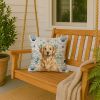 Golden Retriever Coastal Sea Glass Throw Pillow Decorative Indoor Outdoor Accent Cushion for Couch, Bed or Patio, 18Hx18W