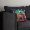 Turtle Christmas Throw Pillow Machine Washable, Indoor Outdoor Decorative Pillow for Couch, Bed or Patio, 14Hx14W
