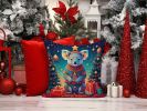 Koala Christmas Throw Pillow Machine Washable, Indoor Outdoor Decorative Pillow for Couch, Bed or Patio, 14Hx14W