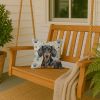 Black and Tan Dachshund Coastal Sea Glass Throw Pillow Decorative Indoor Outdoor Accent Cushion for Couch, Bed or Patio, 14Hx14W