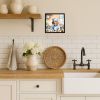 Beagle The Chef Framed Metal Print Bathroom, Kitchen, Office, Home Decor Wall Art Ready to Hang, Square, 8X8