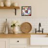 French Bulldog The Chef Framed Metal Print Bathroom, Kitchen, Office, Home Decor Wall Art Ready to Hang, Square, 8X8
