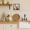 Deer Framed Metal Print Bathroom, Kitchen, Office, Home Decor Wall Art Ready to Hang, Square, 8X8
