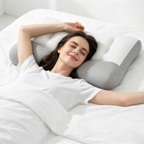 2Pcs Or 1Pcs Option Ergonomic Bed Pillow Breathable Mesh Pillow For Neck Support Dual Height Design Down Alternative Pillow For Side Back Sleepers (Option: High Pillow-1Pcs)
