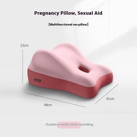 Hip Raised Multifunctional Bedside Sleep With Face Down Artifact Sofa Cushion (Option: Double Pink Color Blocking-41x48x23cm)