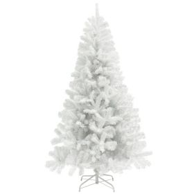 7.5ft Unlit Artificial White Christmas Tree, Holiday Decor with 1346 Branch Tips, Auto Open and Steel Base (Option: White-1100x260x280 mm)