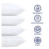 Set of 4 - Down Alternative Pillows - Machine Washable