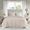 King Size 3 Piece Reversible Scalloped Edges Microfiber Quilt Set