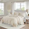 King Size 3 Piece Reversible Scalloped Edges Microfiber Quilt Set