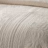 Full/Queen size 3-Piece Reversible Scalloped Edges Microfiber Quilt Set