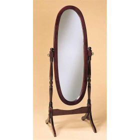 Oval Cheval Floor Mirror (Color: Cherry)