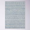 Chevron Coastal Boho Style Indoor Outdoor Area Rug