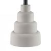 Small Desk Light Table Lamp with White Fabric Shade for Bedside Nightstand